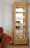 Display cabinet in solid ash 