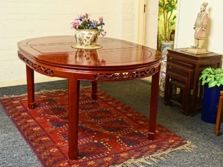 Bird and flower rosewood carving